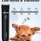 Casfuy Cordless Dog Paw Trimmer - Low Noise Small Dog Clippers with Double Blades USB Rechargeable Grooming Clipper for Dogs Cats and Small Pets for Trimming Hair Around Paws, Eyes, Ears, Face, Rump