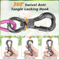 Tresbro 25 FT Dog Tie Out Cable with Spring, Shock Absorbing Tether Chains for Outside Aavilable in 10/15/20/25/30/40/50/70/100/120 FT, Heavy Duty Leads for Yard for Medium & Large Dogs Up to 500 LBS
