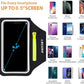 Running Armband with Earphone Bag Cell Phone Armband for iPhone 16 15 Pro 14 Plus 13 11 XR XS, Galaxy S24/S10 Water Resistant Sports Phone Holder Case & Zipper Slot Car Key Holder for 6.7 inch Phone