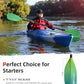 Abahub Adjustable Kayak Paddle 210-230 cm/ 230-250 cm Floating Kayaking Oars Boating Oars Canoeing Oars Black