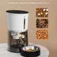 Petory Timed Automatic Cat Feeders - 4L Programable Dry Food Dispenser for Cats and Small Medium Dogs 6 Meals with Desiccant Bag Dual Power Supply 10S Voice Recorder