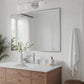 27x36 Inch Nickel Bathroom Mirror for Wall, Aluminum Frame Rectangle Rectangular Vanity Mirror, Modern Large for Bedroom, Living Room, Horizontal or Vertical