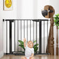 Cumbor 29.7-40.6" Baby Gate for Stairs, Baby Essential Safety Gate, Mom's Choice Awards Winner-Dog Gate for Doorways, Pressure Mounted Auto-Close Pet Gates for Dogs Indoor, Durable Child Gate, Black
