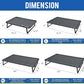 Elevated Dog Bed, Outdoor Dog Bed Raised Bed Cooling Waterproof Pet Beds Cots Stable and Easy Assembly, Teslin Fabric with 1.2mm Thick Iron Frame, Breathable, Ultra-Sturdy，Grey, 48 * 32 * 8.7