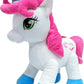 The Large Talk Back Mimicking Unicorn, Cuddly Large 16 Inch Plush Toy Unicorn with Sound Effects and Talking Features, Pink Girl Pony Toy for Girls