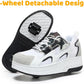 Wooowyet Roller Skate Shoes for Kids Boys Girls Rechargealbe Wheels Sneakers Fashion Roller Wheeled