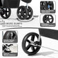 MoNiBloom Foldable Pet Stroller with Weather Cover, 3 Wheels Pet Strolling Cart for Small/Medium Dogs and Cats with Storage Basket and Cup Holder, Breathable and Visible Mesh for All-Season, Black