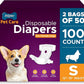 Inspire Pet Care Dog Diapers Female Dogs | Bulk Value Doggie Incontinence, Accidents, for Heat, Pee or Period and Housebreaking (Small (100 Count))
