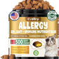 Cat Allergy Relief for Cats, Crunchy & Creamy Chews for Immune & Skin Coat Support – Seasonal Allergies, Itching Relief, Omega 3 & Probiotic Natural Supplement for Cats, Chicken Flavor – 500 Chews
