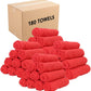 Arkwright Microfiber Gym Towel - Bulk Case of 180 - Super Soft, Quick Dry Workout Sweat Towels, 300 GSM Lightweight & Absorbent for Sports, Working Out, Yoga, and Spa, 16 x 27 in, Red