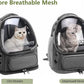 Cat Backpack Carrier, Breathable Cat Carrier Large Space Bubble Pet Backpack for Kitty Small Dog up to 12lbs, Transparent & Foldable Pet Carrier for Travel Hiking