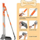 TIMINGILA Pooper Scooper Dog Pooper Scooper Long Handle Stainless Metal Tray Rake Spade Set for Large Medium Small Dogs Easy to Clean Pet Waste Use for Yard, Grass, Dirt or Gravel - Pet Supplies