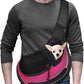 YUDODO Pet Sling Carrier for Small Dogs & Cats – Hands-Free Puppy Carrier with Safety Hook, Large Zipper Pocket, Soft Breathable Mesh, Adjustable Strap & Reflective Strip (Pink 3.0 M)