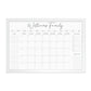 Personalized Dry Erase Wall Calendar with Custom To do list and Notes Organization Sections | Large Whiteboard Calendar (36" W x 24" H, White-Washed Frame)