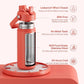 Insulated Water Bottle with Straw Stainless Steel Water Bottle, Leak-Proof, BPA-Free, Double Wall Vacuum Keeps Cold for 24 Hours for Sports, Travel, School (18 oz, Tawny Orange)