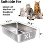 Stainless Steel Litter Box -6in High Sided,XL Metal Cat Litter Box for Big Cats Easy to Clean, Cat LitterBox Metal Pet Toilet for Adult Big Cats,Non Stick, No Smell,23.6"x15.8"x6"