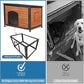 Dog House Outdoor Weatherproof 43.3" L Chew Proof Dog Kennel for Small Medium Large Dogs with Strong Metal Chew Proof Frame Raised Design