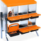 Chicken Nesting Box, 6 Hole 2 Layer Hen Nest Boxes with Legs, Roll Away Eggs Laying Boxes,Cleanable Pull Out Hen Roosting Boxes
