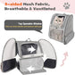 Cat Backpack Carrier,Pet Carrier Airline Approved for Small Dog Cat Puppy Kitten Bunny,Ventilated Mesh Design Animal Backpack for Hiking Camping Travel Bag (Light Grey)