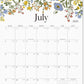 2025 Wall Calendar, Calendar 2025, Floral Design Wall Calendar with Thick Paper, 18 Months Runs From July 2025 - December 2026, 12" x 15", Twin-Wire Binding, Perfect for Planning (Flower)