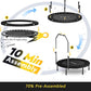 Rebounder Trampoline for Adults - 40" Foldable Mini Trampoline Fitness Rebounder with Adjustable U-Bar Handle, Max Load 350lbs,Stable Quiet Indoor/Outdoor Exercise Equipment