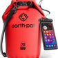 Earth Pak Waterproof Dry Bag - Roll Top Waterproof Backpack Sack Keeps Gear Dry for Kayak with Waterproof Phone Case
