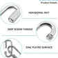 Quick Links, Chain Links Connector, 620lbs Capacity Heavy Duty Carabiner Clips, Galvanized Thread Quick Link Hardware for Safety Chain Swing Gym Hammock, Screw Lock Oval Locking Carabiner