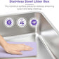 iPrimio Stainless Steel Litter Box - Cat Litter Box Enclosure with Enclosed Sides for Odor Control - Durable, Rust-Resistant Metal - Easy Clean Design, Applicable for Large Cats - 2 Pack