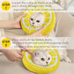 ANWA Adjustable Cat Cone Collar Soft, Cute Cat Donut Collar After Surgery, Kitten Recovery Cones to Stop Licking