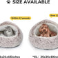 CATISM Plush Hooded Cat Bed, Calming Nest, Self-Warming Cave, Cozy Pod for Indoor Cats or Small Dogs, Removable Washable Cove With Non-Slip Bottom