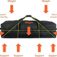 Fitdom 106L 45" Heavy Duty Extra Large Duffle with Upgrade Zipper, Durable & Water Resistant. Perfect as Camping Bag Travel Storage Tent Storage Sports Equipment Bag For Coaches & More