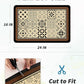 AMOAMI Coffee Mat Hide Stain Rubber Backed Absorbent Dish Drying Mat for Kitchen Counter - Fits Under Coffee Maker - KHAKI 16X24