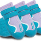 Dog Shoes, Waterproof Dog Boots & Paw Protectors with Anti-Slip Sole, 4pcs/Set Pet Dog Booties, Reflective Dog Shoes for Small Medium Large, Winter Snowy Summer Hot Pavement (Blue, 5# (M))