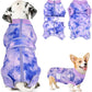 Lukovee Recovery Suit for Dogs, Zipper On Recovery Suit for Female Male Dog, Onesie Abdominal Wounds Cone E-Collar Alternative Prevent Licking Spay Recovery Suit (Small, Purple Tie-dye)