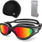 ZIONOR G1 Lite Swim Goggles with Swim Cap Comfortable Anti-fog Swimming Goggles Cap Set for Adult Men Women