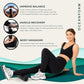 Oceanfoam Ripple Travel Foam Roller (11" x 3.35") Firm Mini Foam Roller for Physical Therapy, Deep Tissue Massage, Back Pain - High Density, Ergonomic Wave Textured - Yoga, Pilates, Exercise (Black)