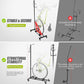 Vertical Bike Parking Stand - Adjustable Height for 29" Wheels, Space-Saving & Freestanding Bike Rack for MTB/Road Bikes,No-Drill Installation Indoor Bike Storage for Apartments & Garages