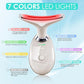 Facial Massager Red-Light-Therapy-for-Face and Neck, Face 𝖲 culpting Wand with 7 Color (Champagne)