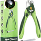 Professional-Grade Nail Clippers for Dogs Nail Trimmer with Safety Guard and Nail File - Nail Clippers for Large Dogs - Dog Nail Clipper Toenail Clippers (Green, Medium-Large (LED))