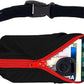 SPIbelt Running Belt for Women Men, Phone Holder for Running, Running Fanny Pack, Holder for Phone, Running Waist Pack, Adjustable Waist, [Fits All Phones]. Black with Red Zipper