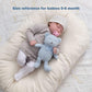 100% Organic Cotton Baby Toys Blue Teddy Bear 6.5" Stuffed Animals for Newborn