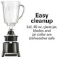 Hamilton Beach Wave Crusher Blender for Smoothies With 40 Oz Glass Jar and 14 Functions, Ice Sabre Blades & 700 Watts for Consistently Smooth Results, Black & Stainless Steel (54220)