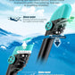 QingSong Full Face Snorkel Mask for Adults, Snorkeling Gear with Camera Mount, 180 Degree Panoramic View Snorkel Set Anti-Fog Anti-Leak