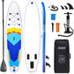 Inflatable Stand Up Paddle Board 10‘x30‘‘- Ultra-Light SUP with Backpack, Pump, Paddle, Coil Leash, 3 Fins, Repair Kit, Stable Design, Non-Slip EVA Deck for Adults & Youth