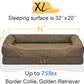 Orthopedic XL Large Dog Bed - Removable Bolster & Waterproof Washable Cover for Pet Big Dogs Bed Extra Large Dog Beds with Foam Support Non-Slip Bottom
