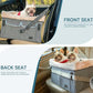 Petsfit Dog Car Seat Medium Sized Dog or 2 Small Dogs with Patent Buckles, Washable Pad, Dog Booster Car Seat for Dogs Up to 45 lbs (Medium, Light Grey)