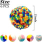 Andiker 6 Pcs Assorted Color Cat Ball Toys, Woolen Yarn Puffs Cat Pom Pom Balls Interactive Kitten Chasing Toys