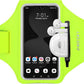 Running Armband with Earphone Bag Cell Phone Armband for iPhone 16 15 Pro 14 Plus 13 11 XR XS, Galaxy S24/S10 Water Resistant Sports Phone Holder Case & Zipper Slot Car Key Holder for 6.7 inch Phone