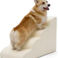 LE SURE Dog Stairs for Large Dogs Pet Steps Ramp for High Bed and Couch with CertiPUR-US Certified Foam with Non-Slip Bottom, Beige, 4 Steps