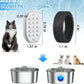 20 Pack Cat Water Fountain Filters-Cat Fountain Replacement Filters for Stainless Steel 3.2L/108oz Adjustable Water Flow Cat Fountain(10 Pack Pet Water Filter Refills+10 Pack Sponges)